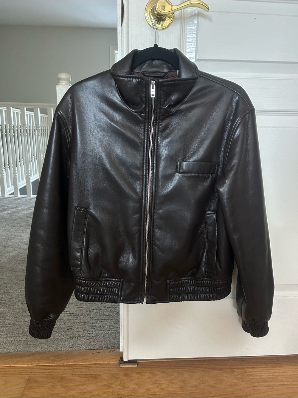 Aritzia Dark Brown Bomber